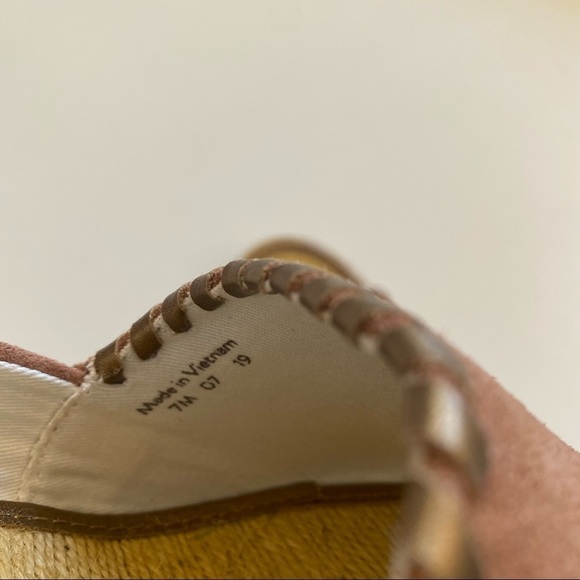 Jack Rogers || Suede Palmer Wedges Mauve Pink Rose Gold 7 NWOB - Picture 7 of 7